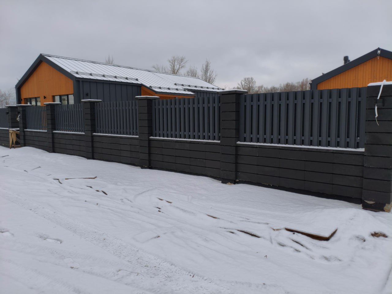 Забор из бетонных блоков — проект _ | ПрохорГрупп